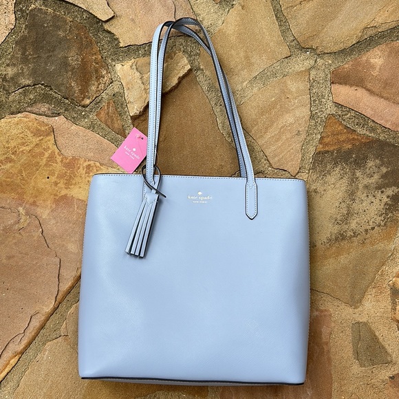 Kate Spade Purse Jana Tote periwinkle blue leather NWT style K8150 - Picture 2 of 8